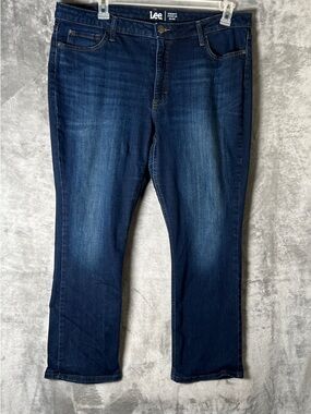 Lee Men's Dark Blue Straight Fit Jeans